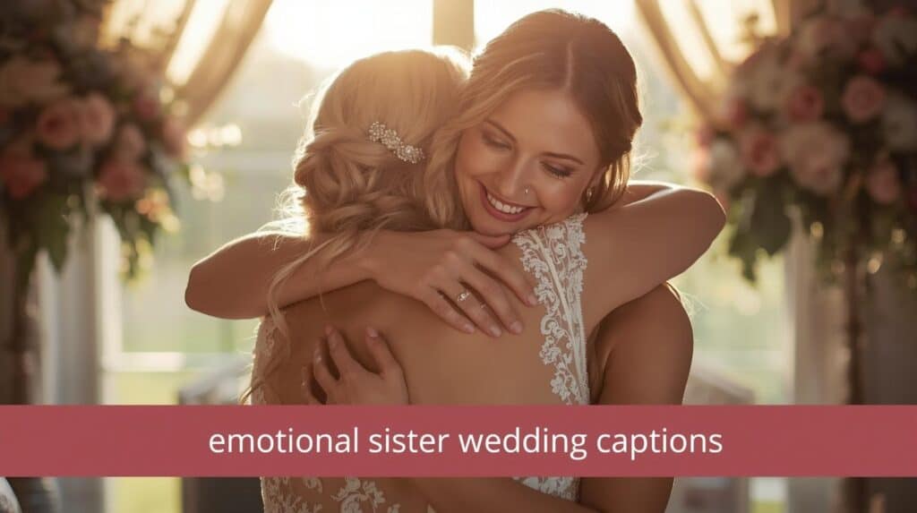 Emotional Sister Wedding Captions