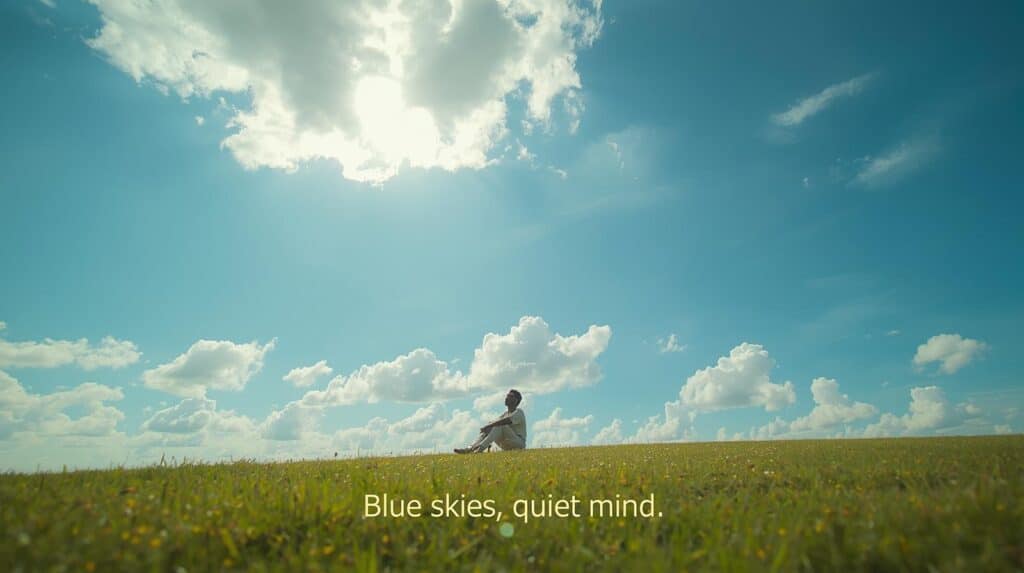 Relaxing Blue Sky Captions