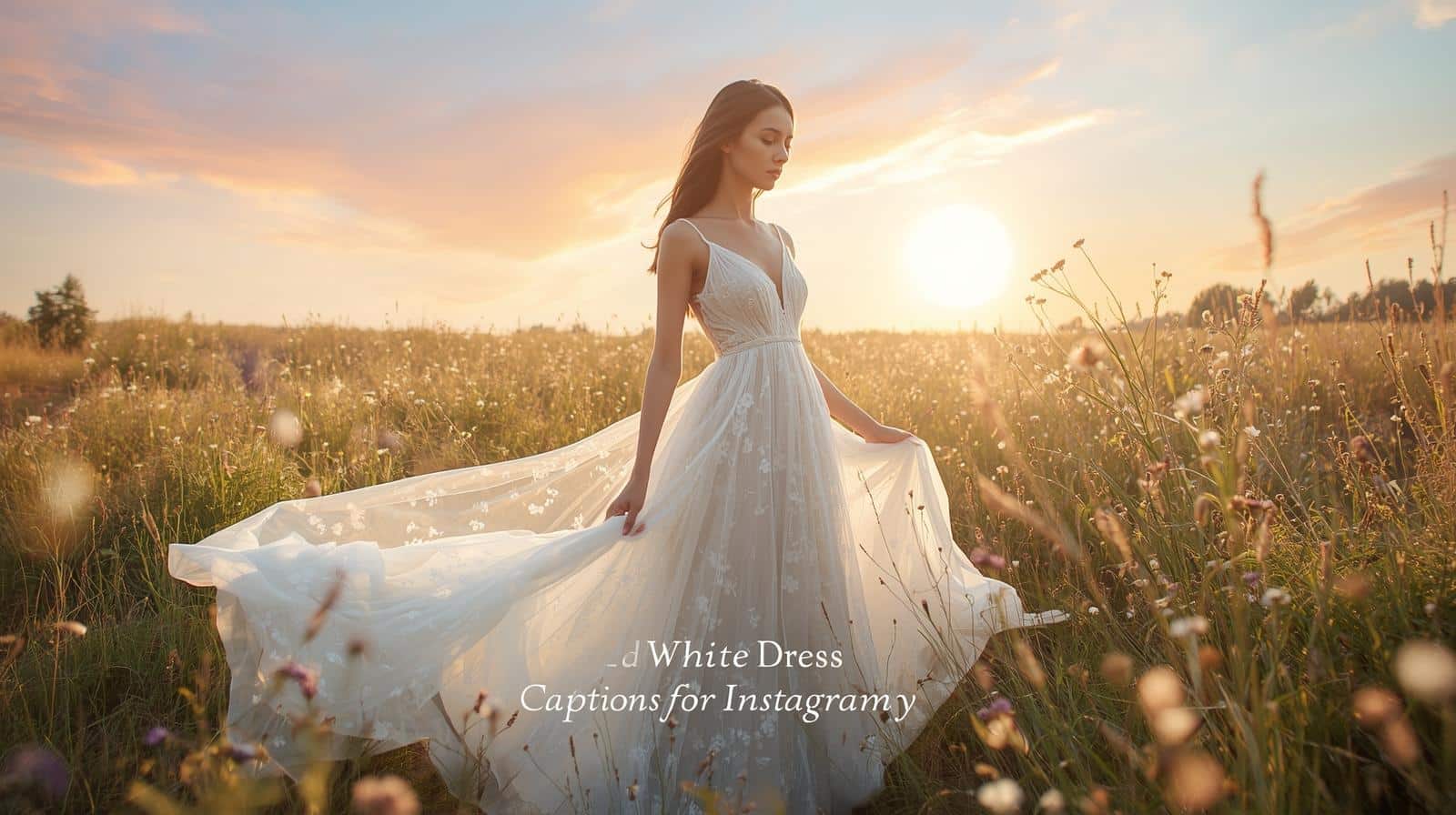 white dress captions for instagram