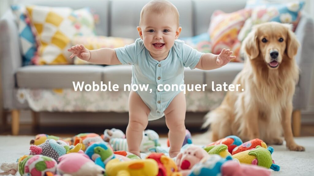 Funny and Lighthearted Baby First Walk Captions